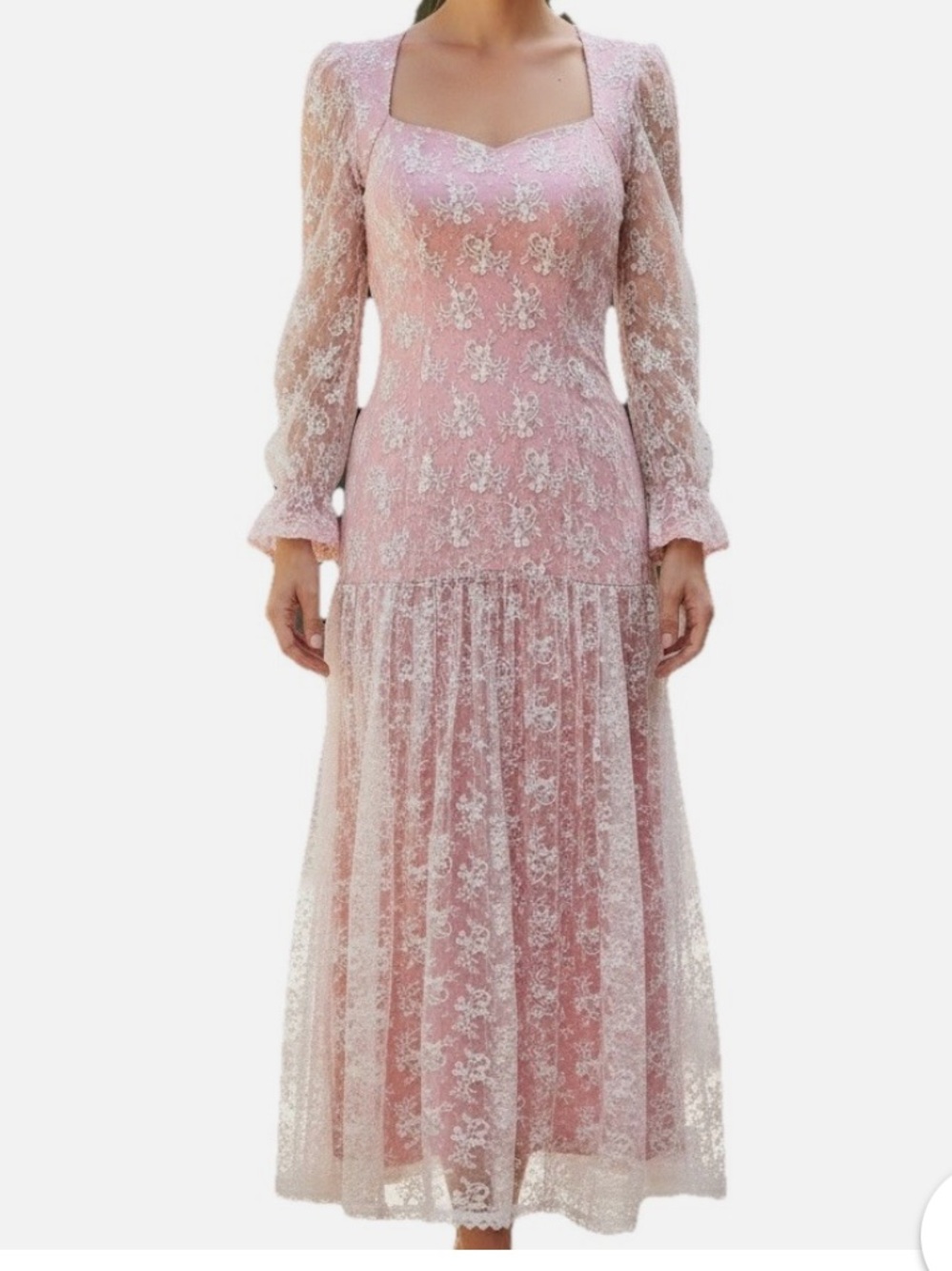 Vintage Gunne Sax Jessica McClintock 80s Dress Lace and Satin Romantic Victorian